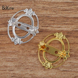 BoYuTe 35*30MM Filigree Brooch Base 200 Pieces/Lot