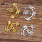BoYuTe 35*30MM Filigree Brooch Base 200 Pieces/Lot