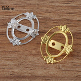 BoYuTe 35*30MM Filigree Brooch Base 200 Pieces/Lot