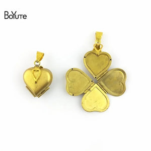 BoYuTe Memory Locket Heart Photo Locket Vintage Jewelry Pendant