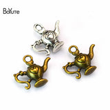 BoYuTe 22*20MM Heart Teapot Pendant Charms (60 Pieces) for Jewelry Making