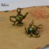 BoYuTe 22*20MM Heart Teapot Pendant Charms (60 Pieces) for Jewelry Making