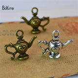 BoYuTe 22*20MM Heart Teapot Pendant Charms (60 Pieces) for Jewelry Making