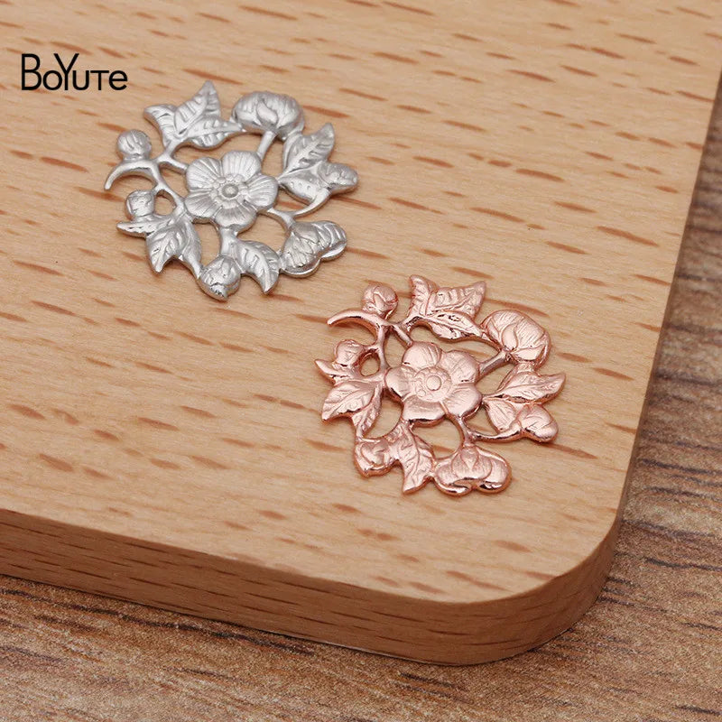BoYuTe Flower Charms 200 Pcs 15mm 7 Colors DIY Jewelry Material