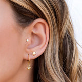 Boako 3-4PCS Earrings Set Moon Star Lightning Suit Earrings