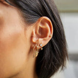 Boako 925 Silver Tassel Hoop Earrings Zircons Drop Piercing Jewelry