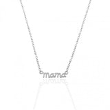 Boako 925 Sterling Silver Letter mama Pendant Necklace For Women Ladies