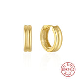 Boako 925 Silver Small Hoops Earring Smooth 9mm Circle Ear Jewelry