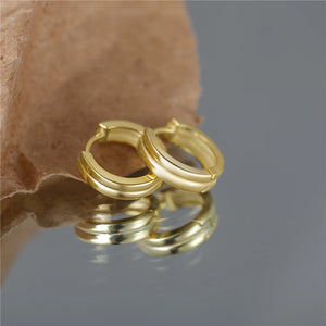 Boako 925 Silver Small Hoops Earring Smooth 9mm Circle Ear Jewelry