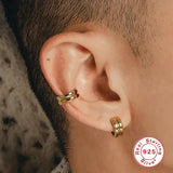 Boako 925 Silver Small Hoops Earring Smooth 9mm Circle Ear Jewelry