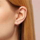 Boako 925 Sterling Silver Zircon Small Hoops Earring Women Piercing Cartilage