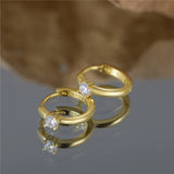 Boako 925 Sterling Silver Zircon Small Hoops Earring Women Piercing Cartilage