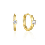 Boako 925 Sterling Silver Zircon Small Hoops Earring Women Piercing Cartilage