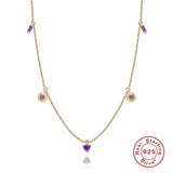 Boako Amethyst Pendant Necklace S925 Sterling Silver Women
