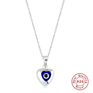 Boako Evil Eye Pendant Necklace 925 Sterling Silver All-match Jewelry