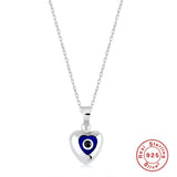 Boako Evil Eye Pendant Necklace 925 Sterling Silver All-match Jewelry