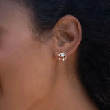 Boako Eye Pendant Stud Earrings S925 Zircon Jewelry Women's Gift
