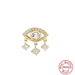 Boako Eye Pendant Stud Earrings S925 Zircon Jewelry Women's Gift