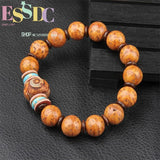 Hand-polished Round Tibetan Natural Beads Rosary Bracelet