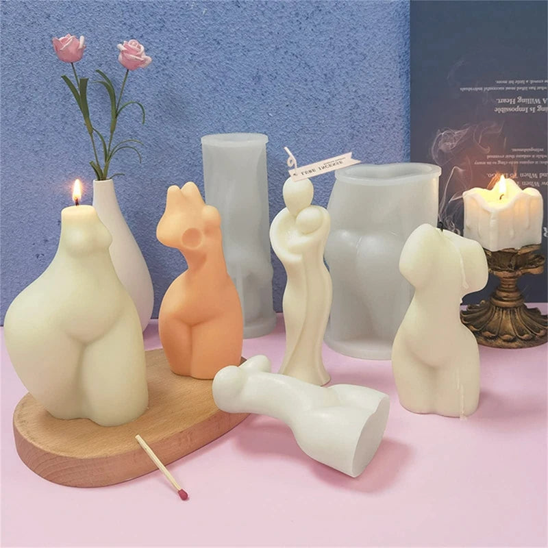 Mother Love Body Shape Candle Silicone Moulds