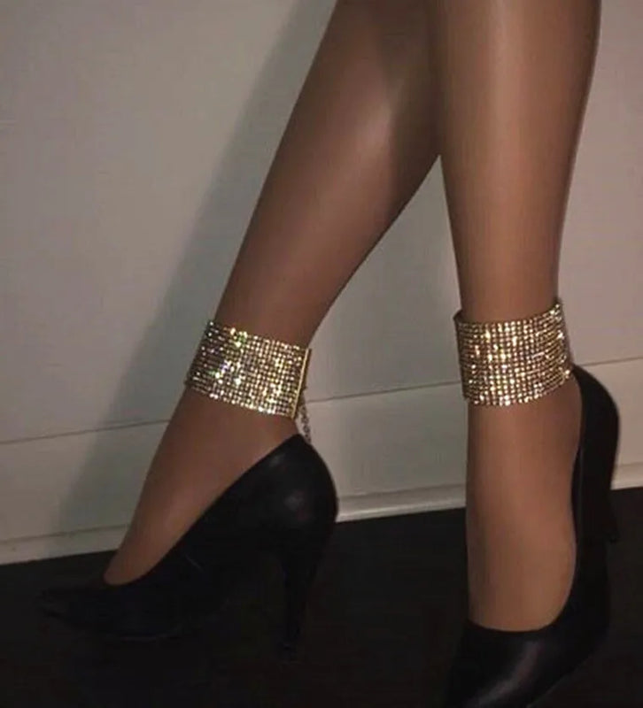 Body Chain Jewelry Anklets for Women Punk Exaggerated Sexy Nightclub Style Foot