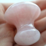 Pink Rose Quartz Mushroom Gua Sha Stone for Body Massage