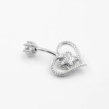 925 Silver Golden Rose Flower Heart Belly Button Rings Love Navel Piercing