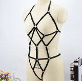 Hollow Out Elastic Bra Straps Cross Bandage Bra Crop Top
