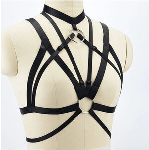 Body Harness Bandage Girl Elastic Bra Straps Cross Bra Crop Top