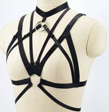Body Harness Bandage Girl Elastic Bra Straps Cross Bra Crop Top