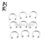 316L Surgical Steel 16G Horseshoe Labret Lip Rings