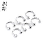 316L Surgical Steel 16G Horseshoe Labret Lip Rings