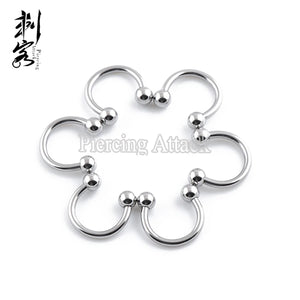 316L Surgical Steel 16G Horseshoe Labret Lip Rings