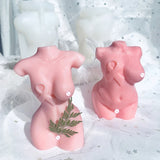 3D Female Body Silicone Candle Stand Moulds for Resin Casting
