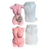 3D Female Body Silicone Candle Stand Moulds for Resin Casting