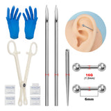 Steel Threaded Taper Pin Needles Piercing Kit