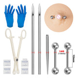 Steel Threaded Taper Pin Needles Piercing Kit
