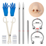 Steel Threaded Taper Pin Needles Piercing Kit
