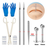 Steel Threaded Taper Pin Needles Piercing Kit