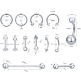 Body Piercing Tool Kit 12-20G Disposable Needles Clamp Gloves Tools