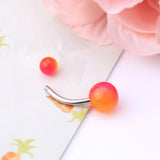 5pcs Rainbow Navel Piercing Button Rings Body Jewelry