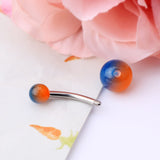 5pcs Rainbow Navel Piercing Button Rings Body Jewelry