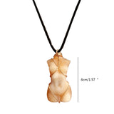 Body Shaped Crystal Necklace Wire Wrap Gemstone Pendant