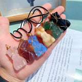 Body Shaped Crystal Necklace Wire Wrap Gemstone Pendant