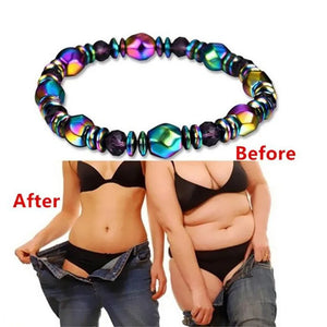 Body Slimming Weight Loss Anti-Fatigue Healing Bracelet Hematite Beads