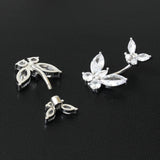 925 Sterling Silver Butterfly Belly Button Ring 6mm 8mm 10mm Piercing