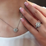 Bohe Pendant 925 Sterling Silver Charm Zircon Choker Jewelry