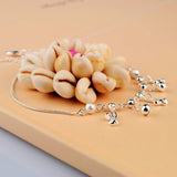 925 Silver Anklet Women Bunny Bell Foot Jewelry Beach Bracelet AnkleGift