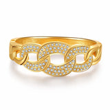 Bohemia Crystal Metal Bracelet Geometric Cuff Bangle Wedding Jewelry