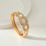 Bohemia Crystal Metal Bracelet Geometric Cuff Bangle Wedding Jewelry